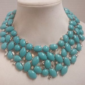 Jtv Turquoise Color Bib Statement Necklace
